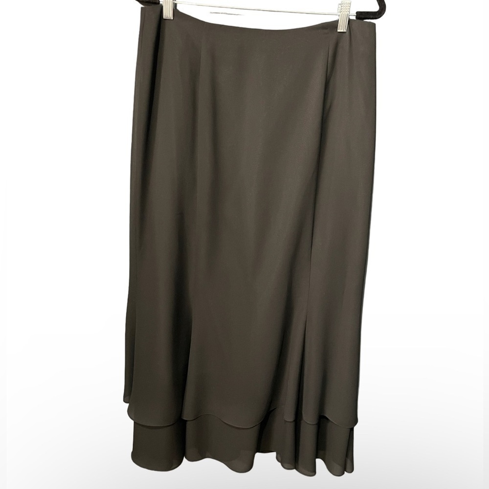 Adrianna Papell Skirts | Dark Mori Formal Midi Trumpet |Color: Black|Size: 16